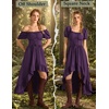 image:imageScarlet Darkness Renaissance Costume Women High Low Summer Corset DressPurple