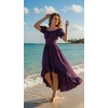 image:imageScarlet Darkness Renaissance Costume Women High Low Summer Corset DressPurple