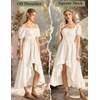 image:imageScarlet Darkness Renaissance Costume Women High Low Summer Corset DressWhite