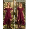 image:imageScarlet Darkness Renaissance Costume Women High Low Summer Corset DressWine