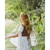 image:imageScarlet Darkness Renaissance Costume Women Peasant Medieval Maxi DressApricot