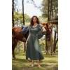 image:imageScarlet Darkness Renaissance Costume Women Peasant Medieval Maxi DressArmy Green