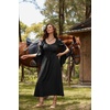 image:imageScarlet Darkness Renaissance Costume Women Peasant Medieval Maxi DressBlack