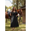 image:imageScarlet Darkness Renaissance Costume Women Peasant Medieval Maxi DressBlack