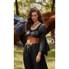 image:imageScarlet Darkness Renaissance Costume Women Peasant Medieval Maxi DressBlack