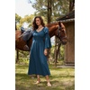 image:imageScarlet Darkness Renaissance Costume Women Peasant Medieval Maxi DressBluegreen