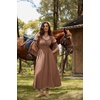 image:imageScarlet Darkness Renaissance Costume Women Peasant Medieval Maxi DressBrown