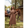 image:imageScarlet Darkness Renaissance Costume Women Peasant Medieval Maxi DressBrown