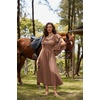 image:imageScarlet Darkness Renaissance Costume Women Peasant Medieval Maxi DressBrown