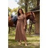 image:imageScarlet Darkness Renaissance Costume Women Peasant Medieval Maxi DressBrown