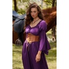 image:imageScarlet Darkness Renaissance Costume Women Peasant Medieval Maxi DressDark Purple