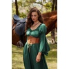 image:imageScarlet Darkness Renaissance Costume Women Peasant Medieval Maxi DressGreen