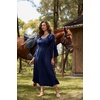 image:imageScarlet Darkness Renaissance Costume Women Peasant Medieval Maxi DressNavy Blue