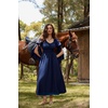 image:imageScarlet Darkness Renaissance Costume Women Peasant Medieval Maxi DressNavy Blue