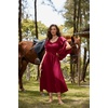 image:imageScarlet Darkness Renaissance Costume Women Peasant Medieval Maxi DressRed