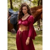image:imageScarlet Darkness Renaissance Costume Women Peasant Medieval Maxi DressRed