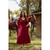 image:imageScarlet Darkness Renaissance Costume Women Peasant Medieval Maxi DressRed