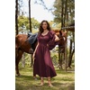 image:imageScarlet Darkness Renaissance Costume Women Peasant Medieval Maxi DressWine Red