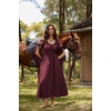 image:imageScarlet Darkness Renaissance Costume Women Peasant Medieval Maxi DressWine Red