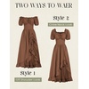 image:imageScarlet Darkness Renaissance Dress Women Corset Medieval Pirate CostumeBrown