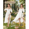 image:imageScarlet Darkness Renaissance Dress Women Corset Medieval Pirate CostumeOffwhite