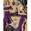image:imageScarlet Darkness Renaissance Dress Women Corset Medieval Pirate CostumePurple