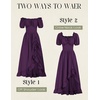image:imageScarlet Darkness Renaissance Dress Women Corset Medieval Pirate CostumePurple