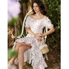 image:imageScarlet Darkness Renaissance Dress Women Corset Medieval Pirate CostumePurple Floral