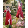image:imageScarlet Darkness Renaissance Dress Women Corset Medieval Pirate CostumeRed