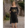 image:imageScarlet Darkness Renaissance Dress Women Corset Peasant Witch CostumeBlack