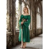 image:imageScarlet Darkness Renaissance Dress Women Corset Peasant Witch CostumeDark Green