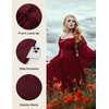 image:imageScarlet Darkness Renaissance Dress Women Corset Peasant Witch CostumeDark Red