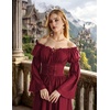 image:imageScarlet Darkness Renaissance Dress Women Corset Peasant Witch CostumeDark Red