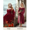 image:imageScarlet Darkness Renaissance Dress Women Corset Peasant Witch CostumeDark Red
