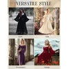 image:imageScarlet Darkness Renaissance Dress Women Corset Peasant Witch CostumeDeep Purple
