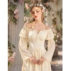 image:imageScarlet Darkness Renaissance Dress Women Corset Peasant Witch CostumeOyster White