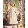 image:imageScarlet Darkness Renaissance Dress Women Corset Peasant Witch CostumeOyster White