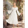 image:imageScarlet Darkness Renaissance Dress Women Corset Peasant Witch CostumeWhite