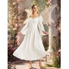 image:imageScarlet Darkness Renaissance Dress Women Corset Peasant Witch CostumeWhite