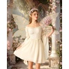 image:imageScarlet Darkness Renaissance Dress Women Off Shoulder Pirate Fairy CostumeBeige