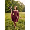 image:imageScarlet Darkness Renaissance Dress Women Off Shoulder Pirate Fairy CostumeDark Red