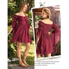 image:imageScarlet Darkness Renaissance Dress Women Off Shoulder Pirate Fairy CostumeDark Red