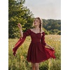 image:imageScarlet Darkness Renaissance Dress Women Off Shoulder Pirate Fairy CostumeDark Red