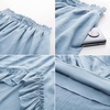 image:imageScarlet Darkness Renaissance Midi Skirt Asymmetrical Summer Flowy SkirtsLight Blue