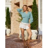 image:imageScarlet Darkness Renaissance Shirt Women Long Sleeve V Neck Peasant TopsBaby Blue