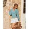 image:imageScarlet Darkness Renaissance Shirt Women Long Sleeve V Neck Peasant TopsBaby Blue