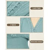 image:imageScarlet Darkness Renaissance Shirt Women Long Sleeve V Neck Peasant TopsBaby Blue