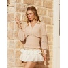 image:imageScarlet Darkness Renaissance Shirt Women Long Sleeve V Neck Peasant TopsBeige