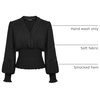 image:imageScarlet Darkness Renaissance Shirt Women Long Sleeve V Neck Peasant TopsBlack
