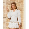 image:imageScarlet Darkness Renaissance Shirt Women Long Sleeve V Neck Peasant TopsWhite